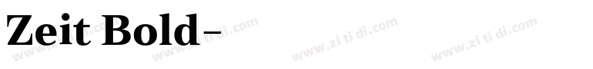 Zeit Bold字体转换